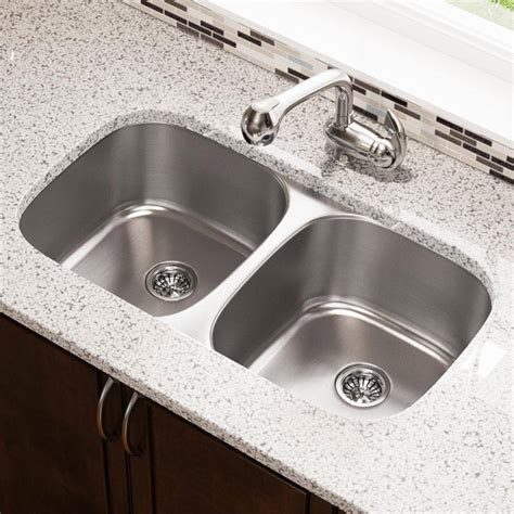 double stainless steel sink for 33 inch cabinet|sink base for 33 undermount.